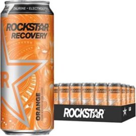 (12 Cans) Rockstar Recovery Energy Drink, Orange, 16 fl oz